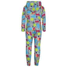 (5-6 Years, Grey) Kids Onesie Girls Boys Fruit Print Soft Fluffy All In One Xmas Costume 2-6 Years