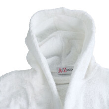 (7-8 Years, White) Kids Girls Boys 100% Cotton Soft Terry Hooded Bathrobe Luxury Dressing Gown 5-13