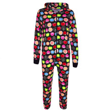 (2-3 Years, Black) Kids Onesie Girls Boys Fruit Print Soft Fluffy All In One Xmas Costume 2-6 Years