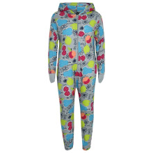 (2-3 Years, Grey) Kids Onesie Girls Boys Fruit Print Soft Fluffy All In One Xmas Costume 2-6 Years