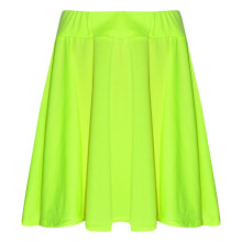 (9-10 Years, Neon Yellow) New Girls Skater Skirt School Fashion Summer Skirt