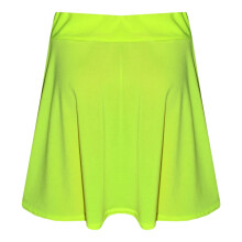 (7-8 Years, Neon Yellow) New Girls Skater Skirt School Fashion Summer Skirt