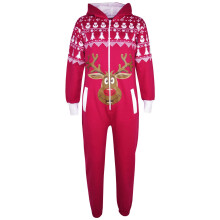 (11-12 Years, Pink Reindeer) New Kids Girls Boys Novelty Christmas Santa Reindeer Onesie All In One Jumpsuit