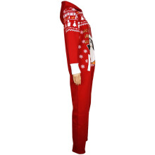 (9-10 Years, Penguin Red) New Kids Girls Boys Novelty Christmas Santa Reindeer Onesie All In One Jumpsuit