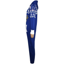 (5-6 Years, Reindeer Royal Blue) New Kids Girls Boys Novelty Christmas Santa Reindeer Onesie All In One Jumpsuit
