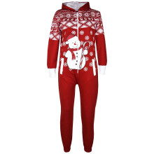 (7-8 Years, Snowman Red) New Kids Girls Boys Novelty Christmas Santa Reindeer Onesie All In One Jumpsuit