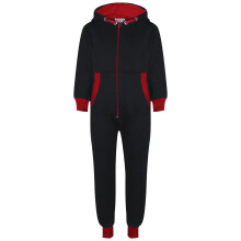 (2-3 Years) Kids Girls Boys Fleece Contrast A2Z Onesie One Piece Red All In One Jumpsuit2-13