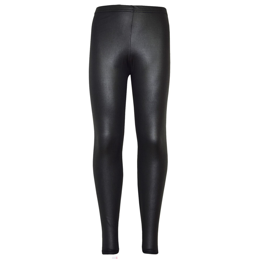 (9-10 Years, Grey) Kids Girls LOVE Printed Top & Stylish Fashion Wetlook Legging Set Age 7-13 Years-image-OPC-P57XTG9-NEW