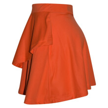 (13 Years, Neon Orange) Gilrs Skirt Kids Plain Color School Fashion Dance Frill Skirts Age 5-13 Years
