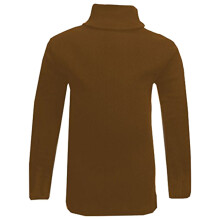 (9-10 Years, Mocha) Kids Girls Polo Neck T Shirt Ribbed Cotton Jumper Long Sleeve Top Age 2-13 Years