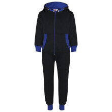 (11-12 Years, Royal Blue) Kids Girls Boys Fleece Contrast A2Z Onesie One Piece All In One Jumpsuit 2-13 Yr