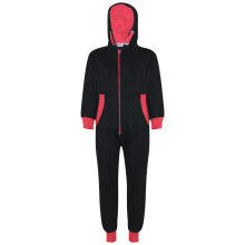 (11-12 Years, Neon Pink) Kids Girls Boys Fleece Contrast A2Z Onesie One Piece All In One Jumpsuit 2-13 Yr
