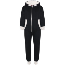 (2-3 Years, White) Kids Girls Boys Fleece Contrast A2Z Onesie One Piece All In One Jumpsuit 2-13 Yr