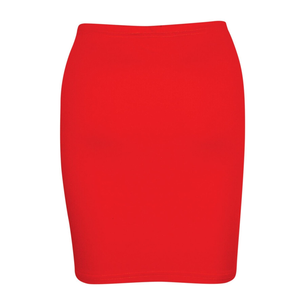 (9-10 Years, Red) Gilrs Skirt Kids Plain Color School Fashion Dance Pencil Skirts Age 7-13 Years