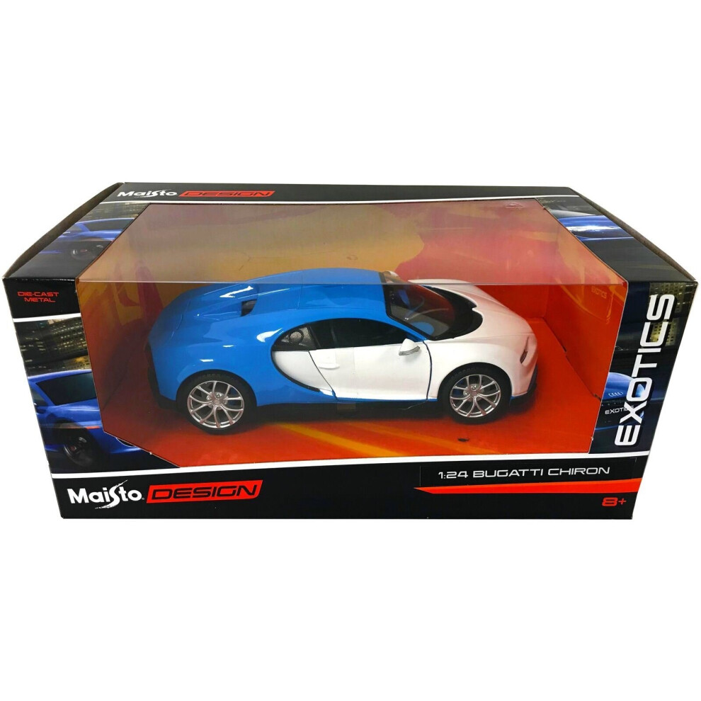 Maisto 1:24 Bugatti Chiron Diecast Scale Model Supercar Car