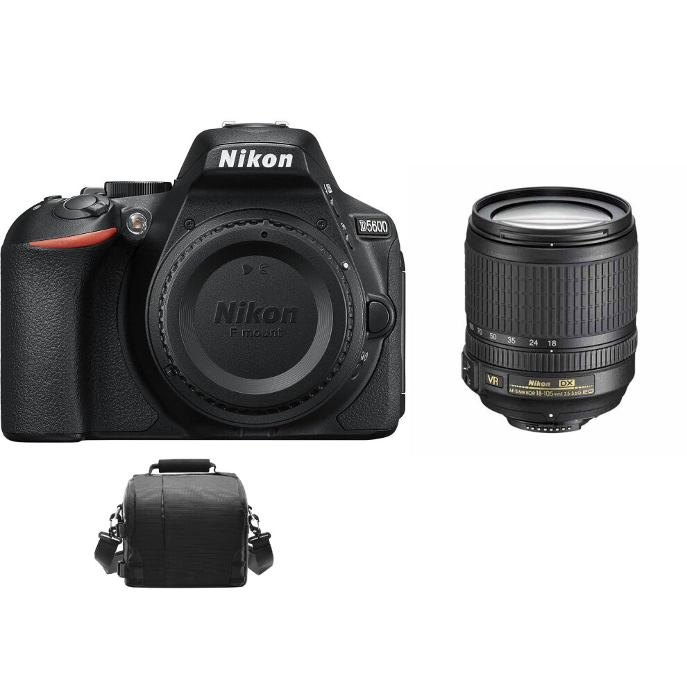 NIKON D5600 + AF-S 18-105MM F3.5-5.6G ED VR + camera Bag