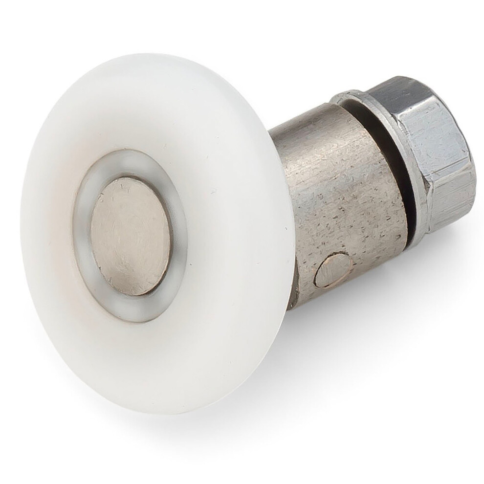(23Mm) 4 X Swivel Single Shower Door Rollers 20Mm, 23Mm, 25Mm Or 27Mm Wheel Diameter L046 5060363611034