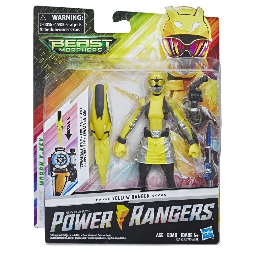 Power Rangers Beast Morphers Yellow Ranger 6-inch Action Figure