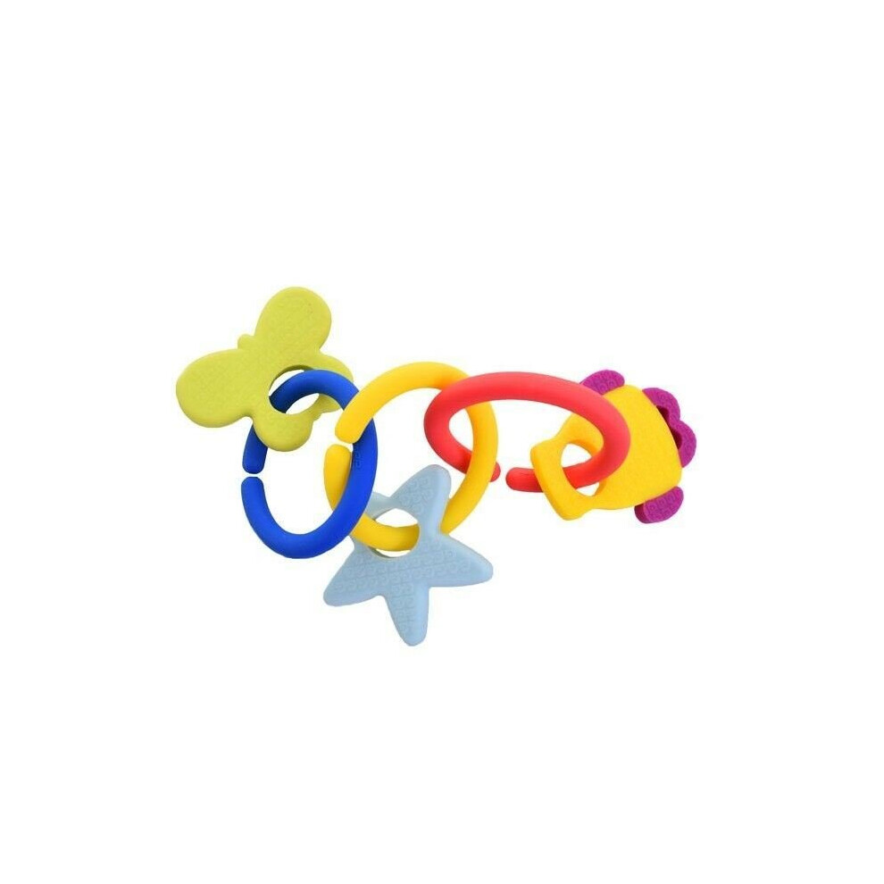Silicone Link & Teethe Baby Chewing Teething Toys Teethers 6 Months + Gummee