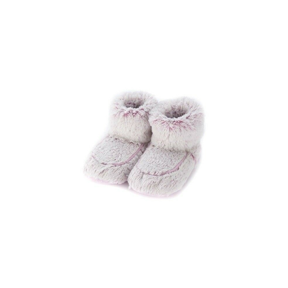 Intelex Warmies Slipper Boots Pink Marshmallow Microwaveable Fluffy Adult Uk Size 3-7