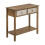 Premier Housewares Two Drawer Console Table, Chic Hallway Table, 2 Metal Drawer Solid Wood Console Table, Rustic Console Table 1