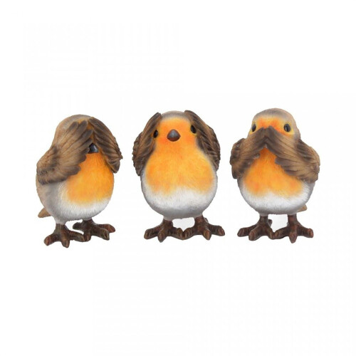 Nemesis Now Three Wise Robins 8cm Resin Birds Collectable Statue