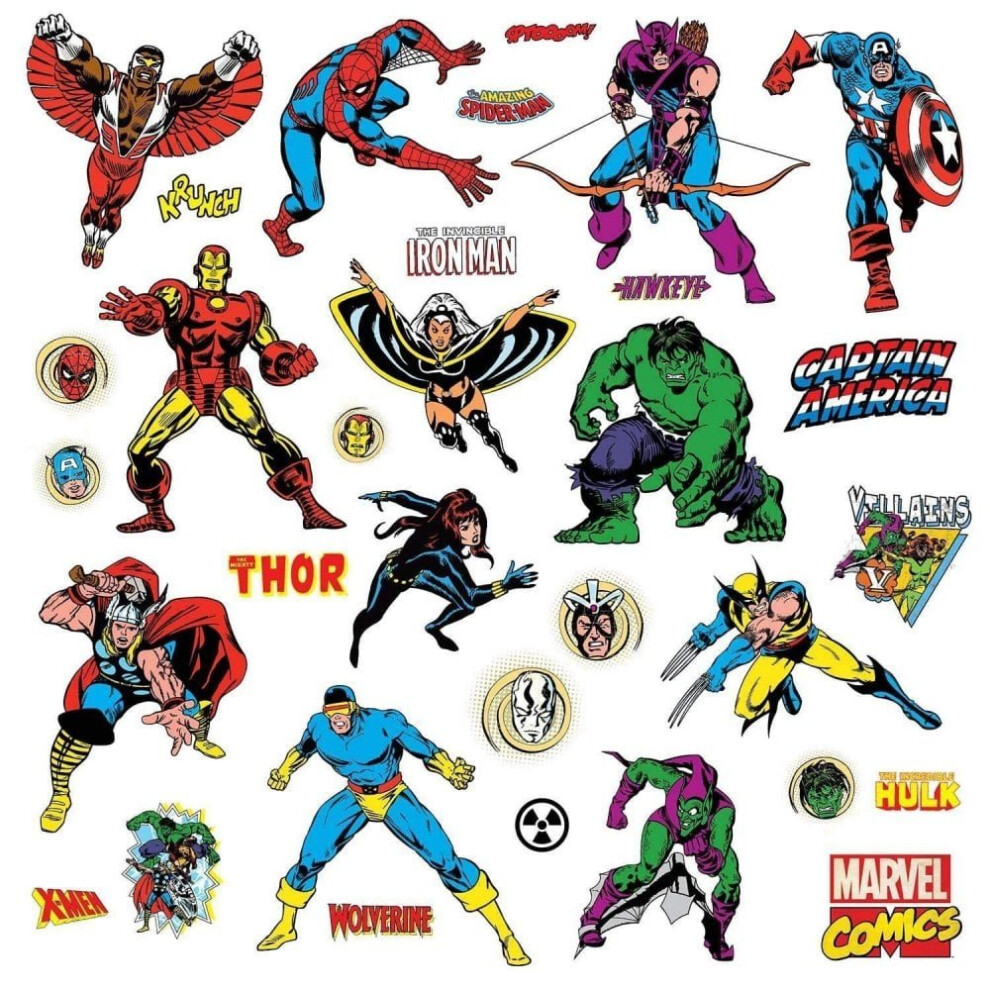 RoomMates Marvel Character Wall Stickers | Comic Book Wall Decorations