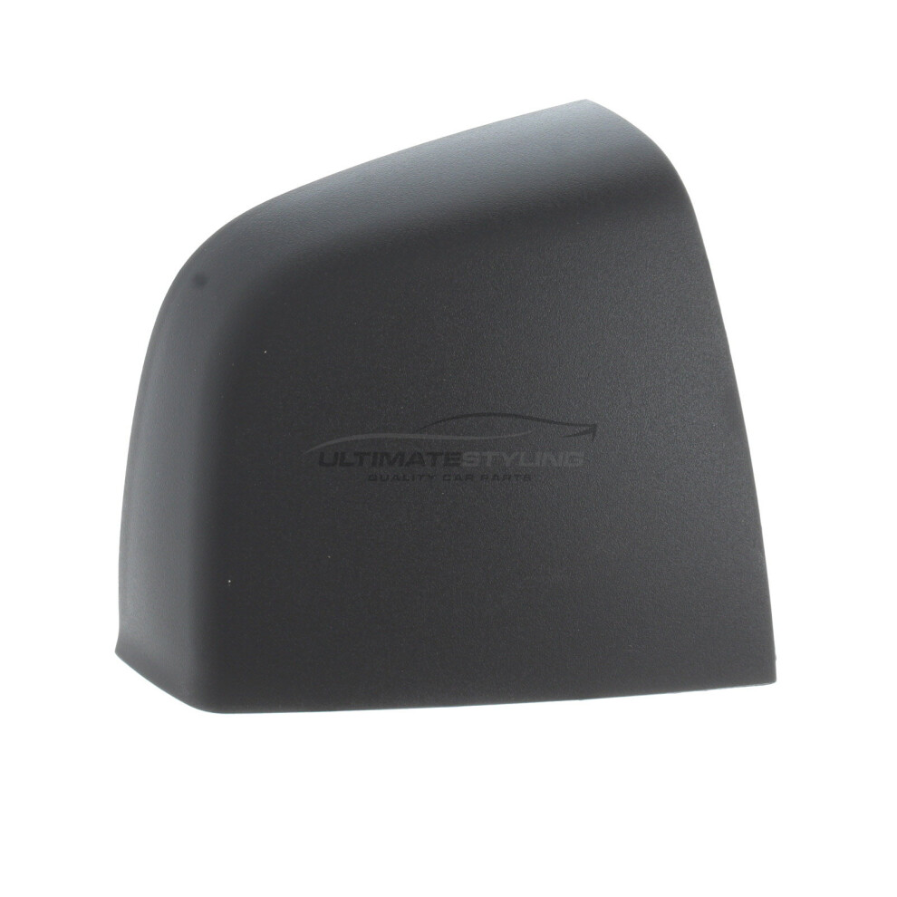 Fiat Doblo Mk2 Van 2010-> Wing Mirror Cover Cap Textured Drivers Side (Rh) Black 5054808076229