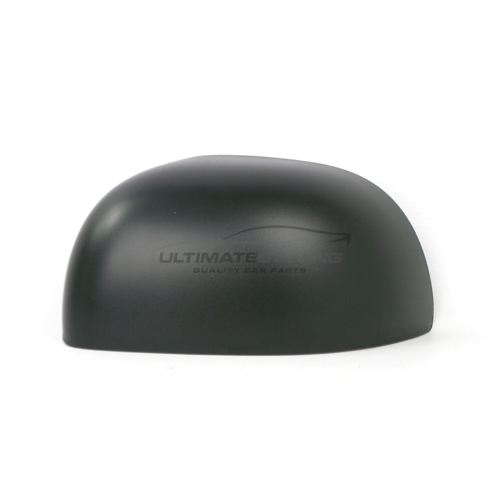Fiat Panda Mk2 Hatchback 9/2009-6/2012 Wing Mirror Cover Cap Textured Passenger Side (Lh) Black 5054808076755