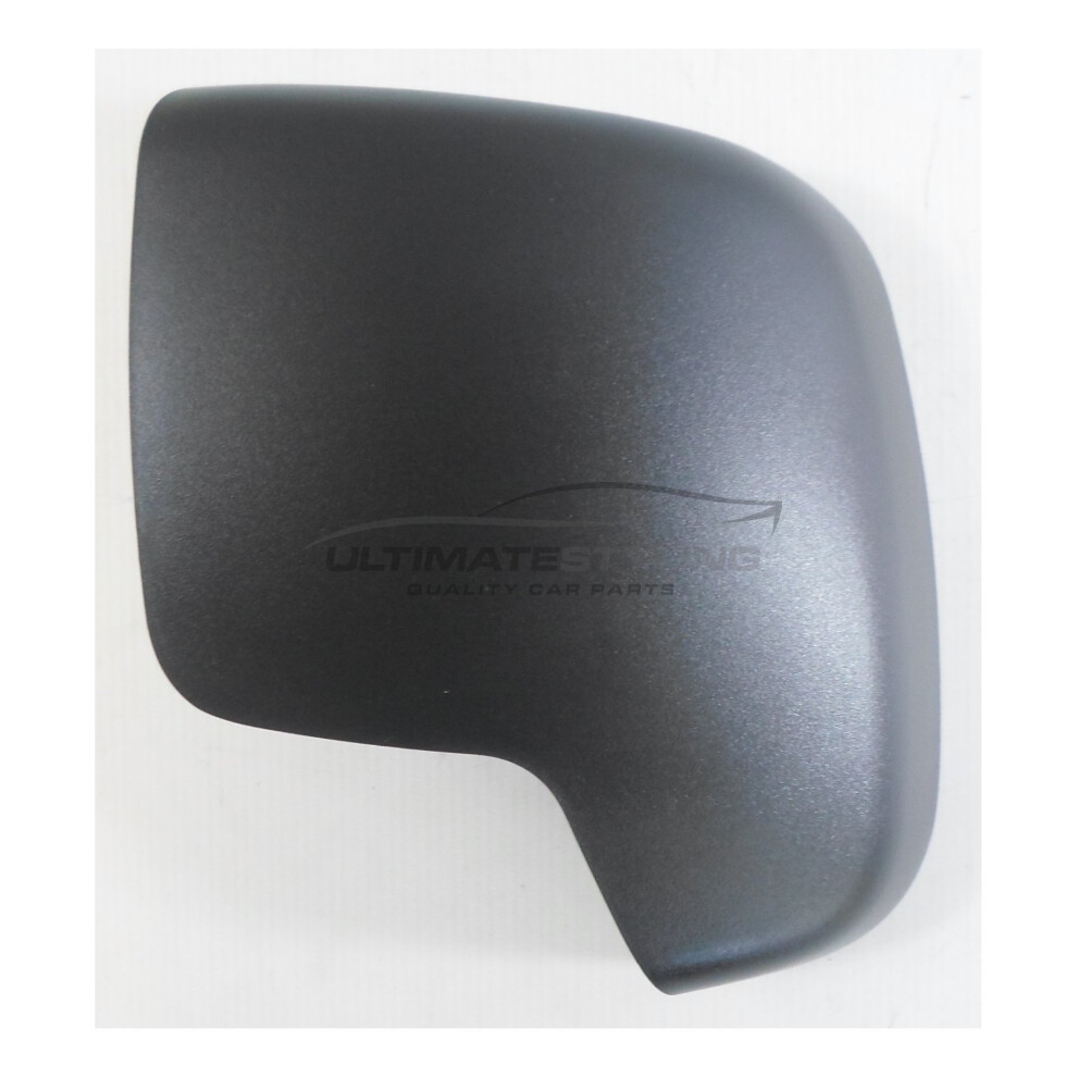 Fiat Qubo Van 2008-> Wing Mirror Cover Cap Textured Passenger Side (Lh) Black 5054808076960