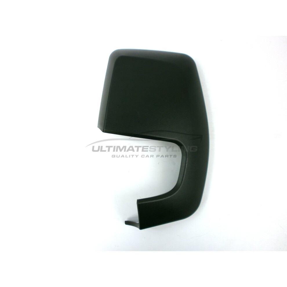 Ford Transit Custom Van 2012-> Wing Mirror Cover Cap Textured Passenger Side (Lh) Black 5054808082343