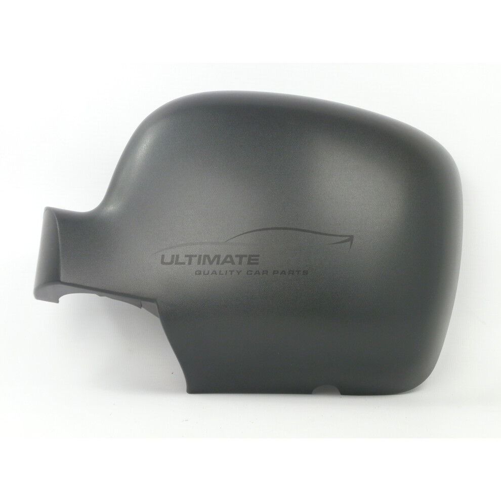 Renault Kangoo Mk2 Van 9/2008-6/2013 Wing Mirror Cover Cap Textured Passenger Side (Lh) Black 5054808089663