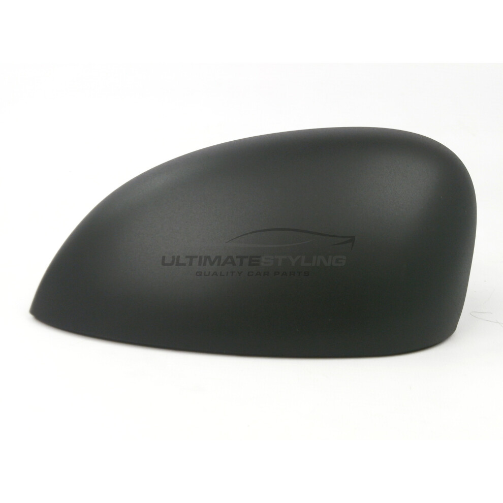 Fiat 500 Hatchback 2008-> Wing Mirror Cover Cap Textured Passenger Side (Lh) Black 5054808074690
