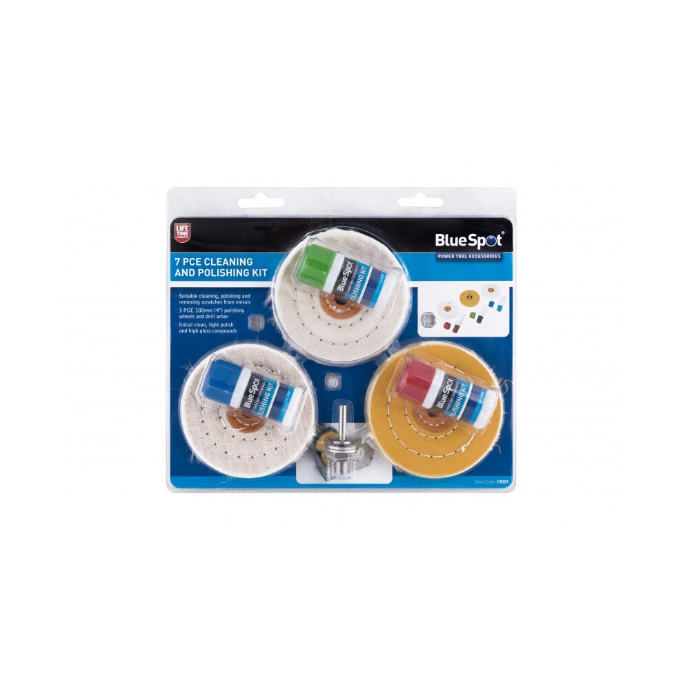 7Pc Cleaning And Polishing Kit Bluespot 19024 5028734190243
