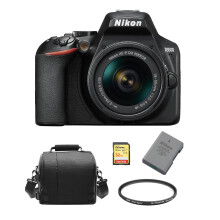 NIKON D3500 KIT AF-P 18-55mm VR+32G SD-kaart+Tas+EN-EL14A+55mm Beschermer