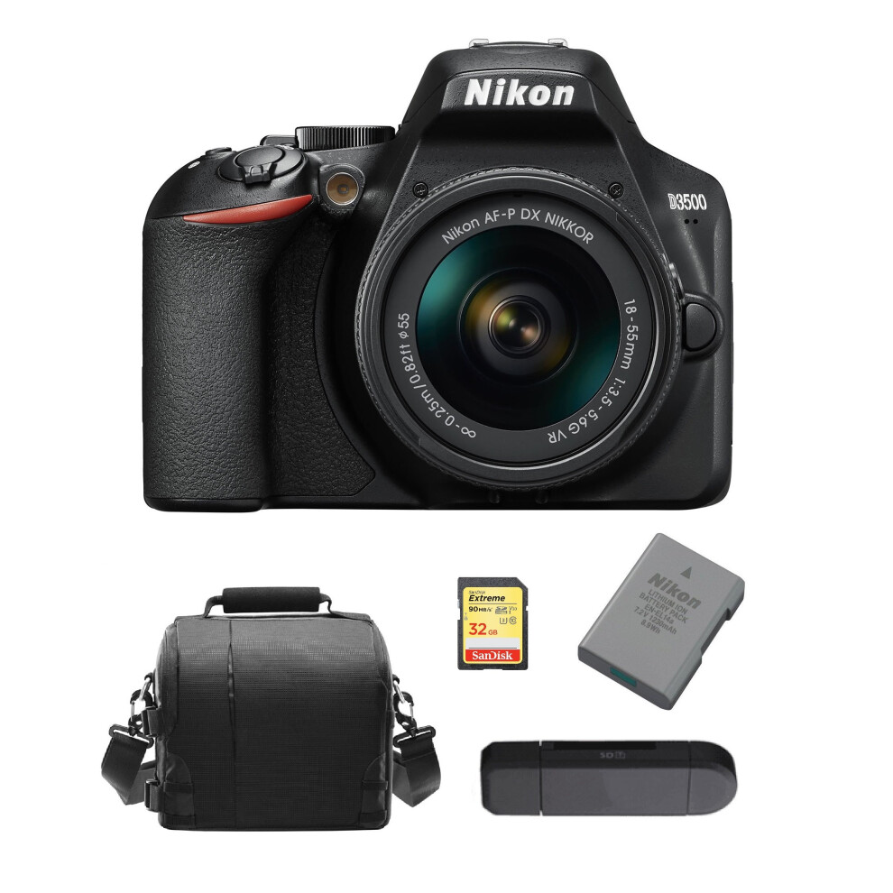 NIKON D3500 KIT AF-P 18-55mm VR+32GB SD card+Bag+EN-EL14A+Card Reader