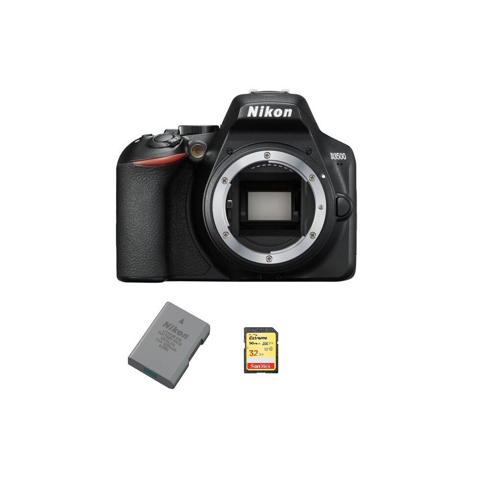 NIKON D3500 Body Black + 32GB SD card + EN-EL14A Battery