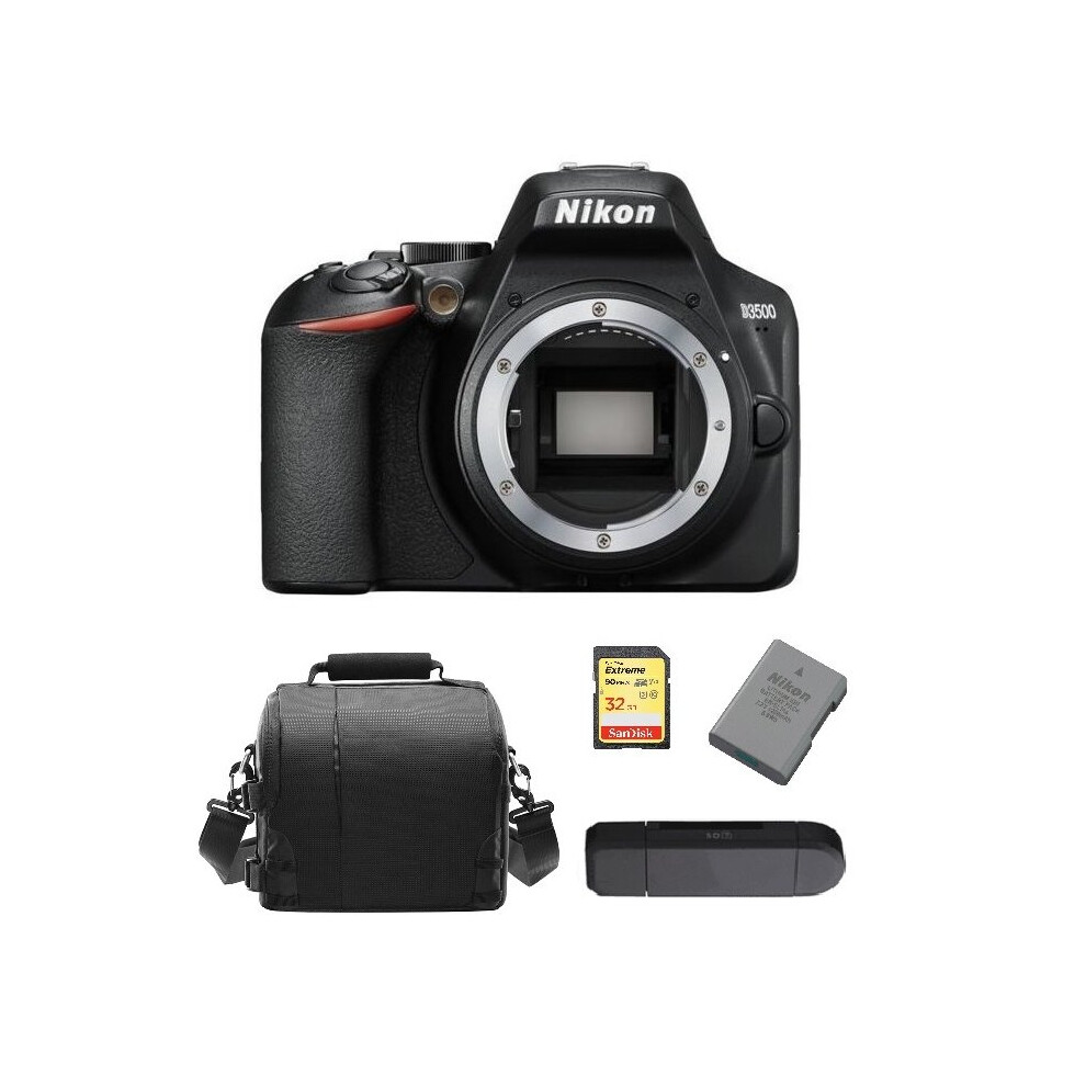 NIKON D3500 Body Black + 32GB SD card+Bag+EN-EL14A Battery+Card Reader-image-OPC-P57ZFY7-NEW