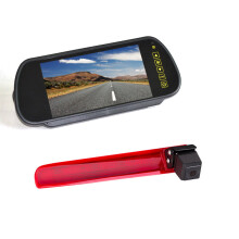 Vardsafe Brake Light Parking Camera + 7 Inch Clip-on Rear View Mirror Monitor for Volkswagen Transporter T5 / T6