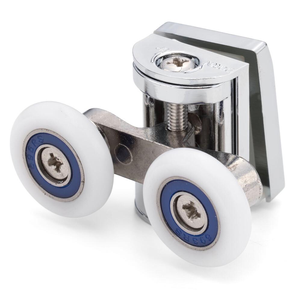 1 X Double Top Zinc Alloy Shower Door Rollers/Runners 23Mm Wheel Diameter Es1 5060363612758