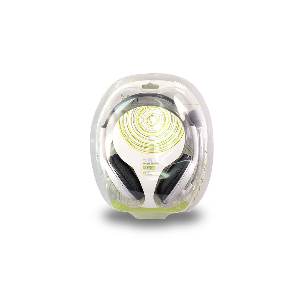 Gaming Stereo Headset Headphones Microphone For Xbox 360 Wired Online Chat White 5055546024497