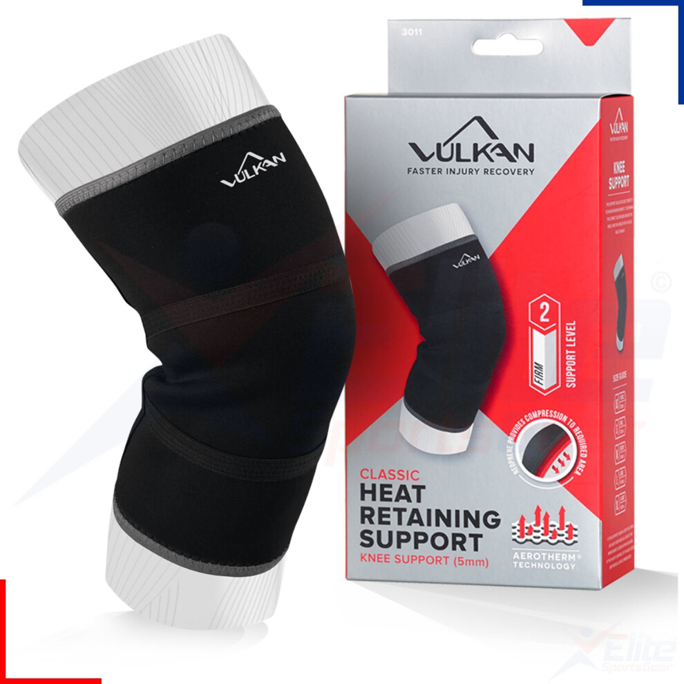 Vulkan Black (X Small) Knee Support 3Mm