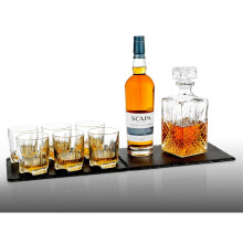Bormioli Rocco 7-Piece Decanter & Glass Set - 1 L Whisky/Wine Decanter and 6 Glasses, Gift Boxed, Made in Italy