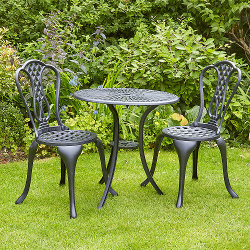 metal garden table & 2 chairs
