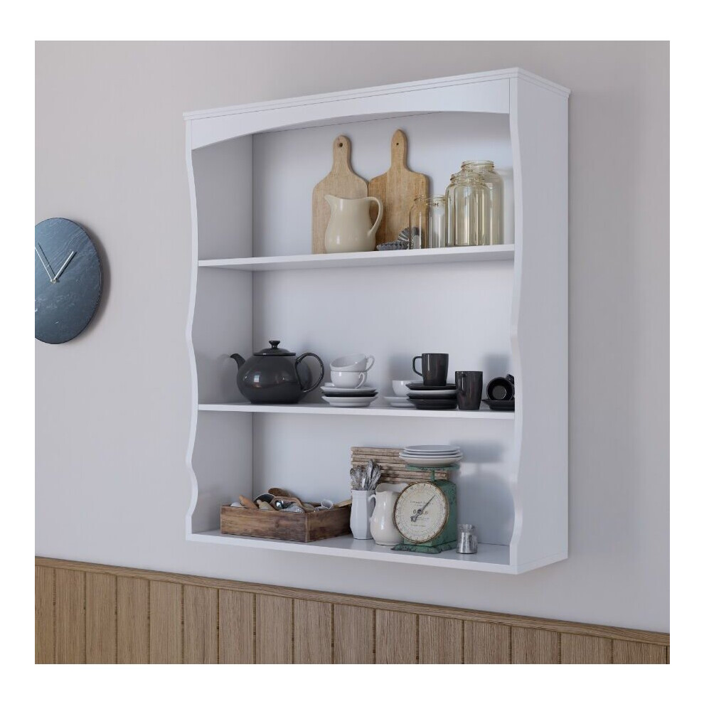 Wall Mounted Shelves Painted White 3 Book Shelves Kids Bedroom Kitchen