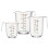 URBN-CHEF 3 Sizes Measuring Jug Clear Plastic Baking Kitchen Set Flour Sugar 10