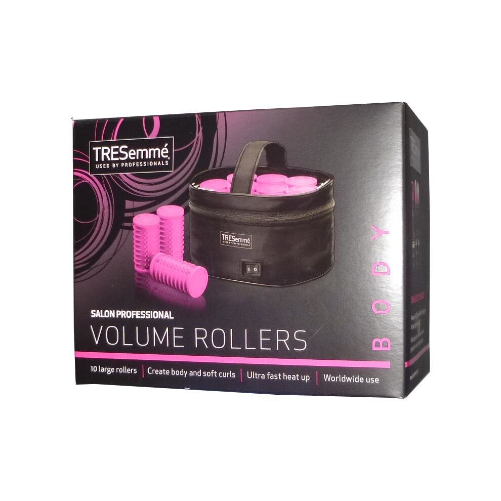 TRESemme 3039U Ceramic Large Lightweight Heated Volume Soft Hair Rollers 10 Pack