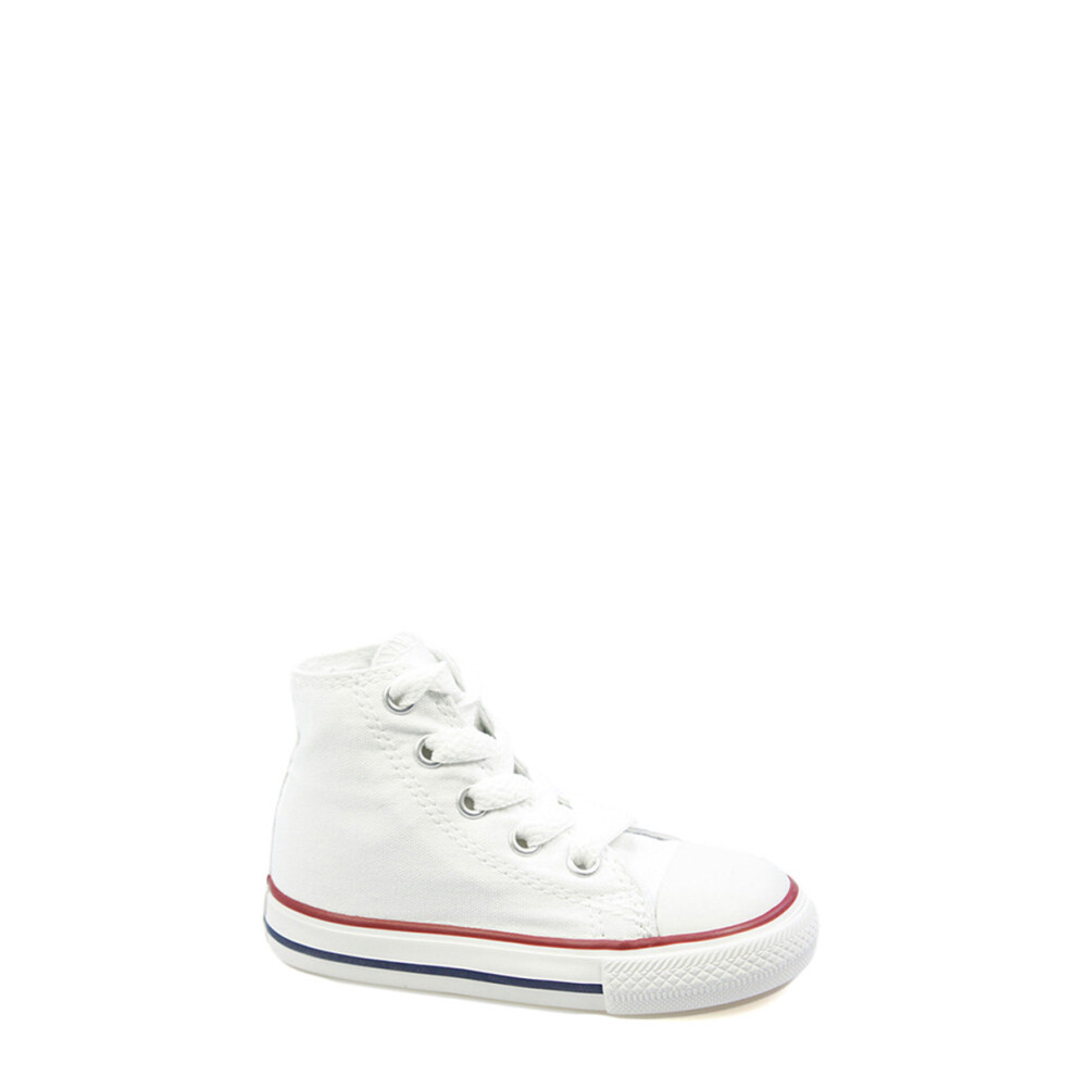 (UK 4 Infant) Converse Toddler White All Star Hi Trainers