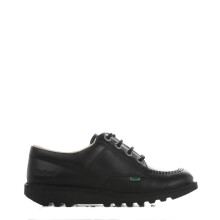 (UK 6) Kickers Kick Lo Y Core Youths Black Leather Shoes