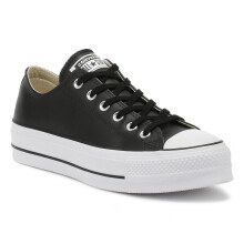 Women's Converse CTAS Platform 561681C Shoes Clean Leather Black UK 7